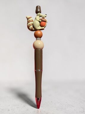 Handmade Squirrel Pen with Acorn